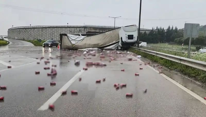 TIR Devrildi, Yolda İçkiler Saçıldı! Olayın Ardındaki Sebepler Neler?
