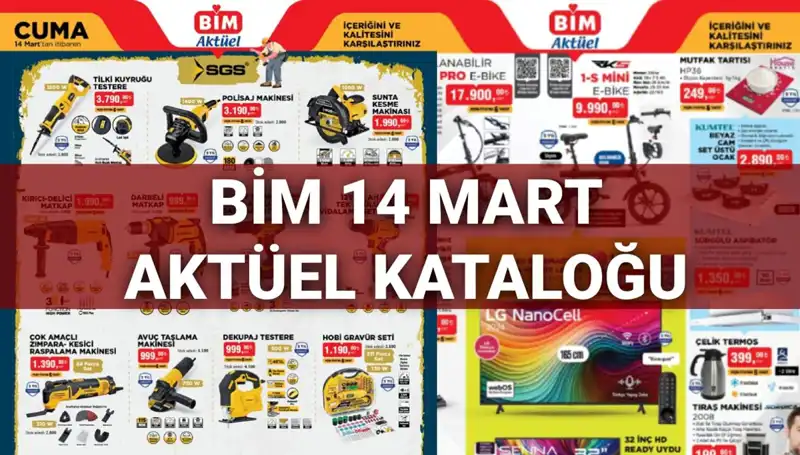 BİM 14 Mart Cuma Aktüel Kataloğu: Elektrikli Süpürge ve Çelik Termos Geliyor