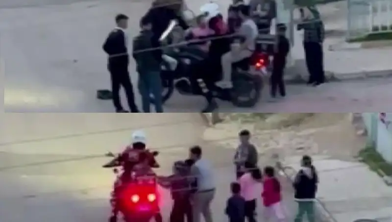 Polisin Hayır Dediği O An: Çocukları Motora Bindirdi