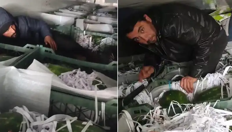 Sıradan Bir Gün Mü? Karpuzların Arasından Göçmenler Çıktı!